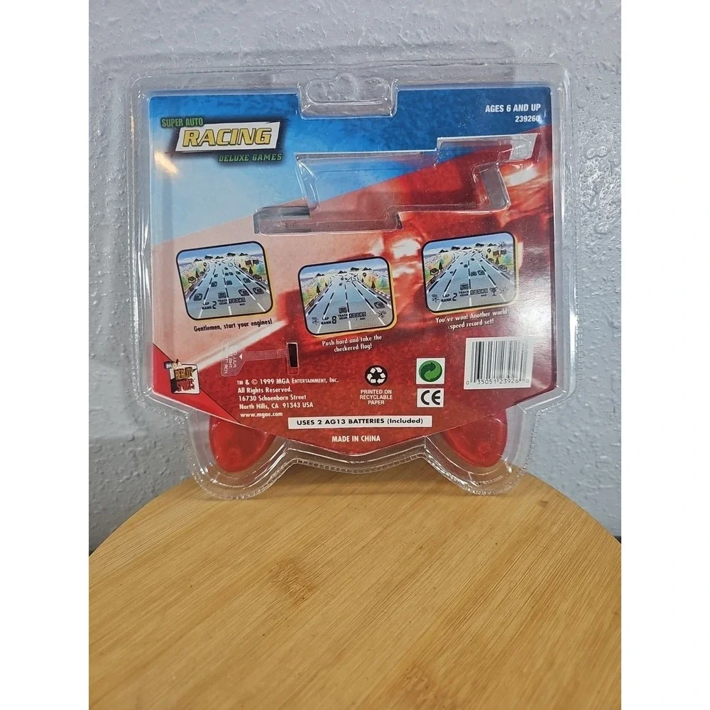 MGA Entertainment Super Auto Racing Handheld Electronic Game LCD Red‎ - New 1999